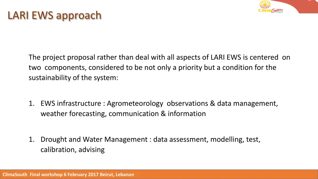 lari ews approach