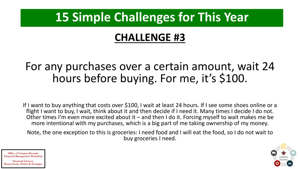 15 simple challenges for this year 2