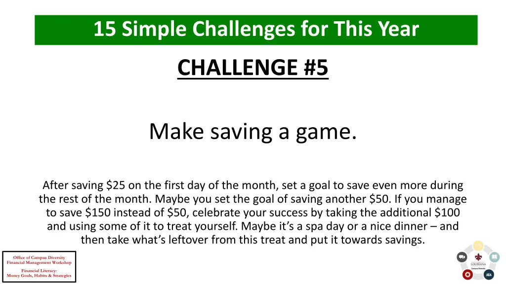 15 simple challenges for this year 4