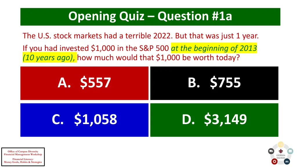 opening quiz question 1a