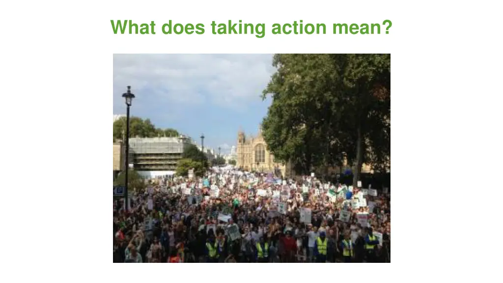 what does taking action mean