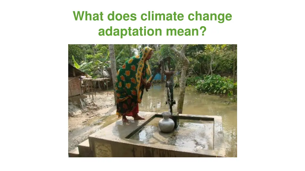 what does climate change adaptation mean