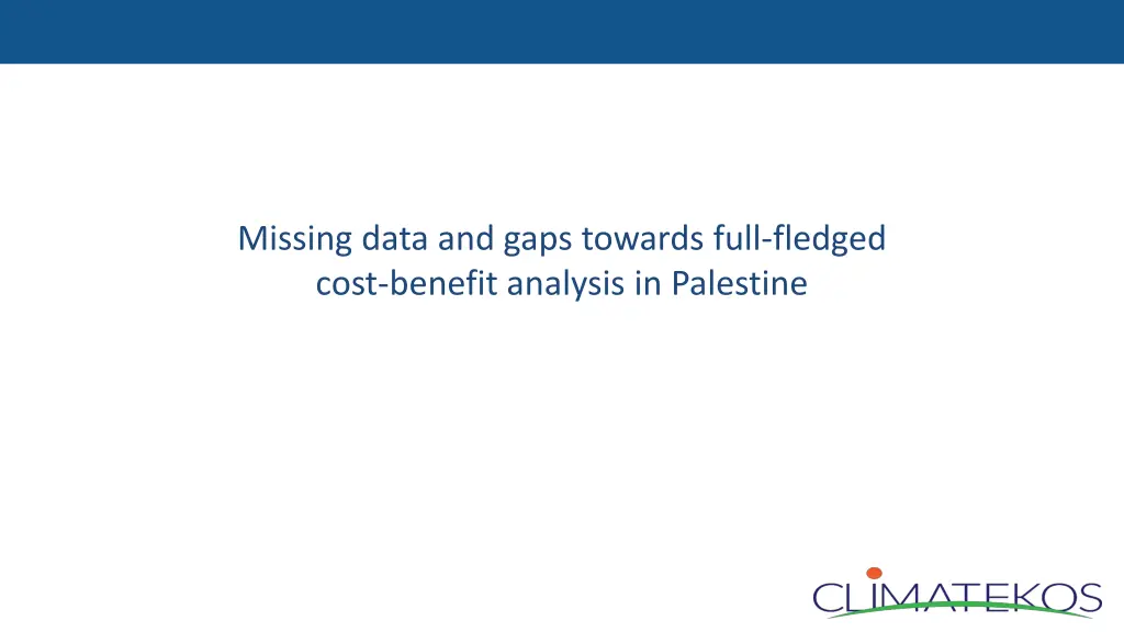 missing data and gaps towards full fledged cost