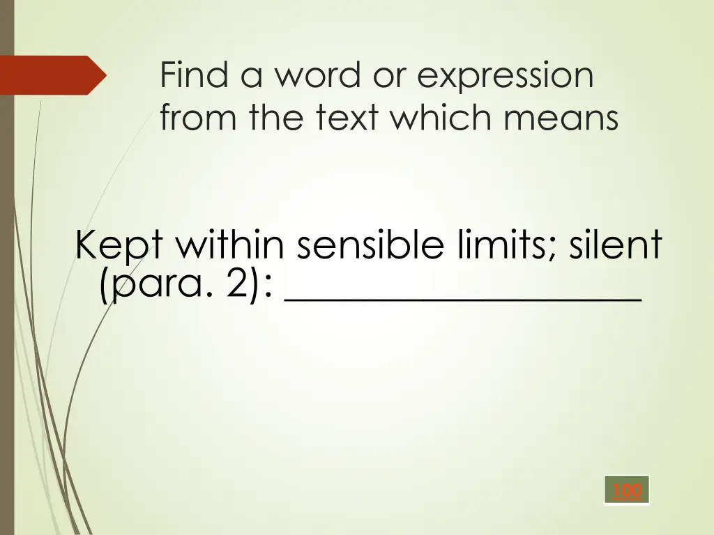 find a word or expression from the text which