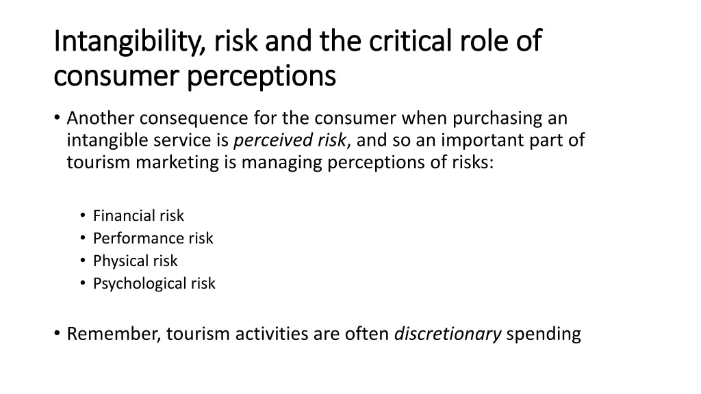 intangibility risk and the critical role 1