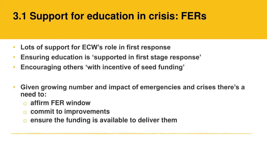 3 1 support for education in crisis fers