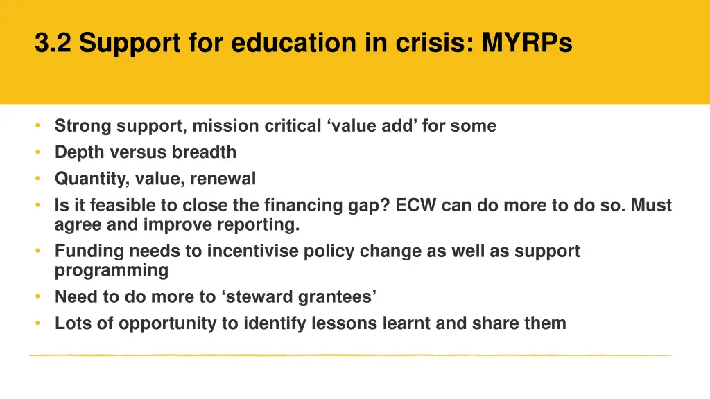 3 2 support for education in crisis myrps