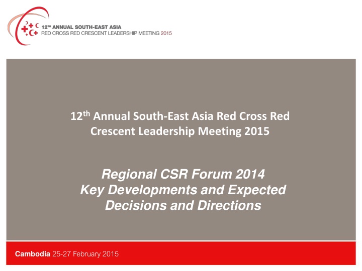 12 th annual south east asia red cross