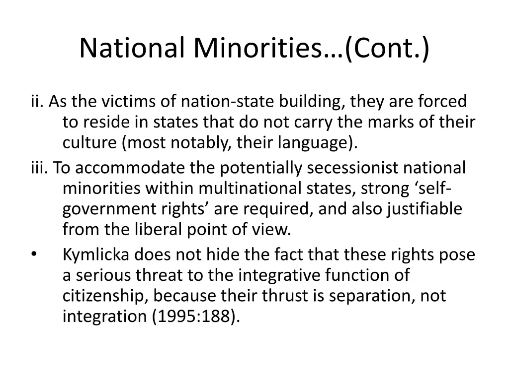 national minorities cont