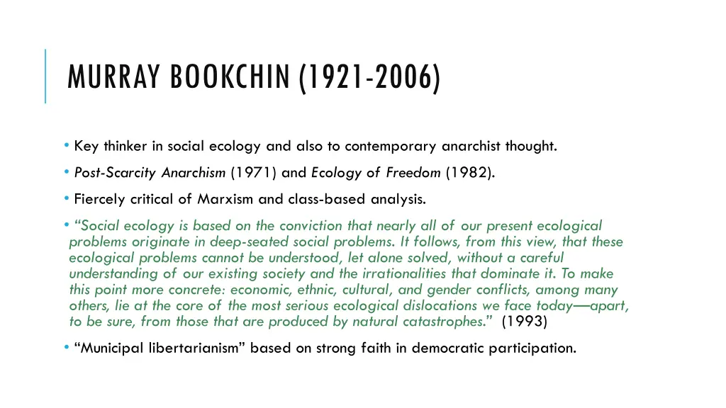 murray bookchin 1921 2006