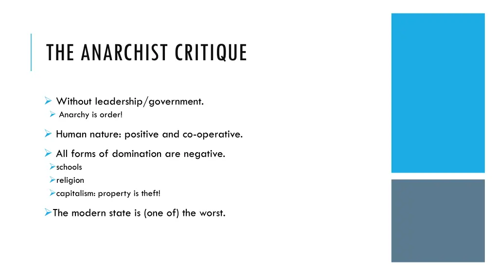 the anarchist critique