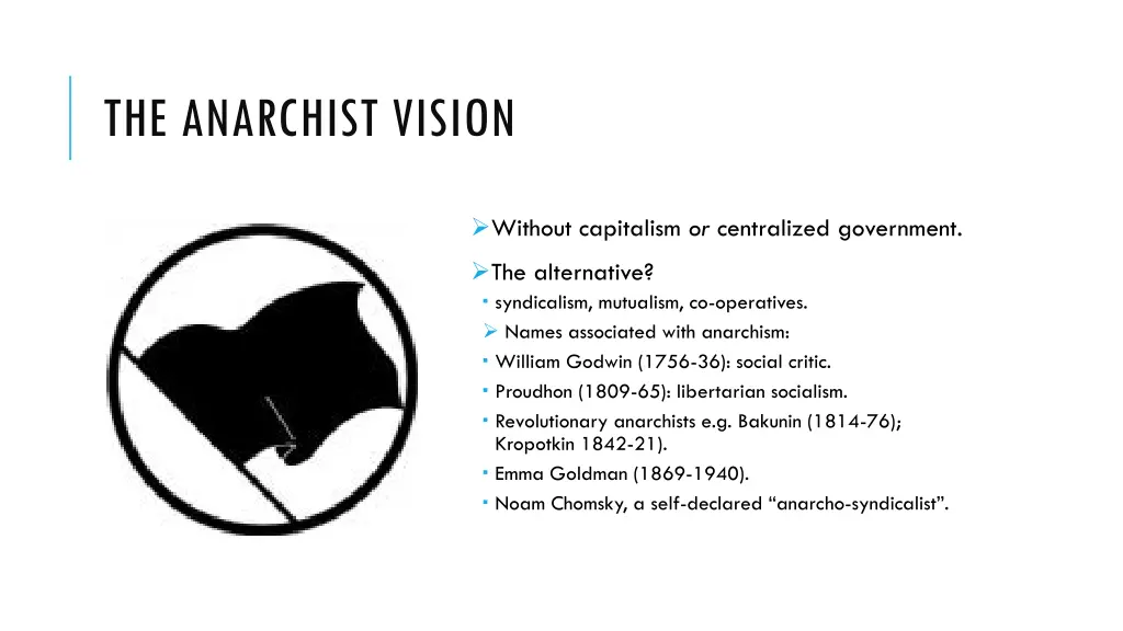 the anarchist vision