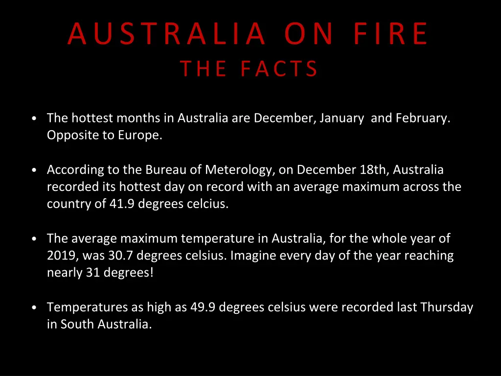 australia on fire the facts