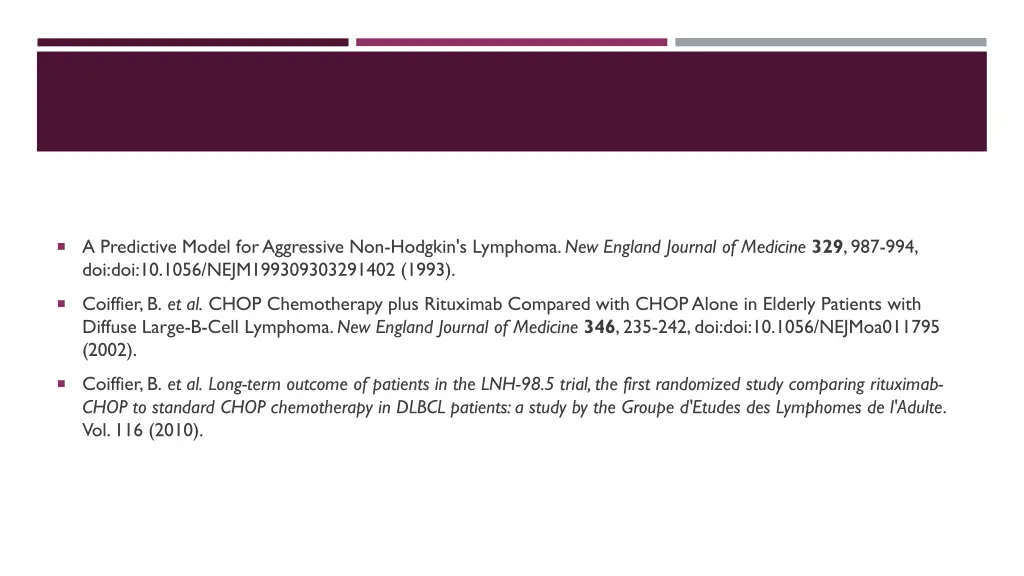 a predictive model for aggressive non hodgkin