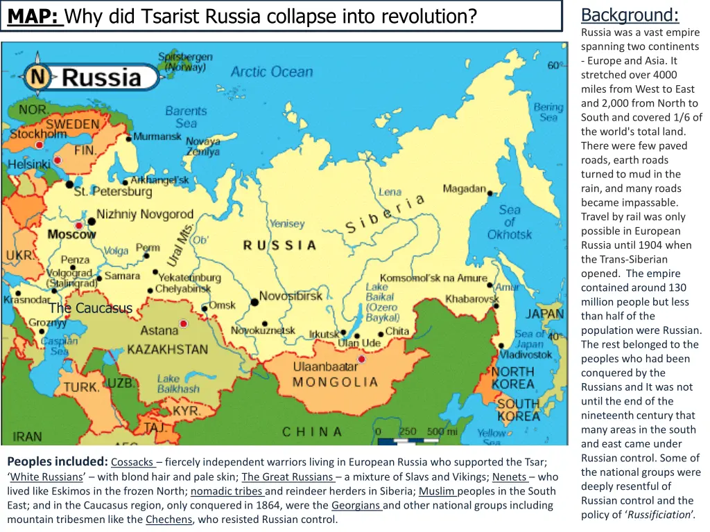 map why did tsarist russia collapse into