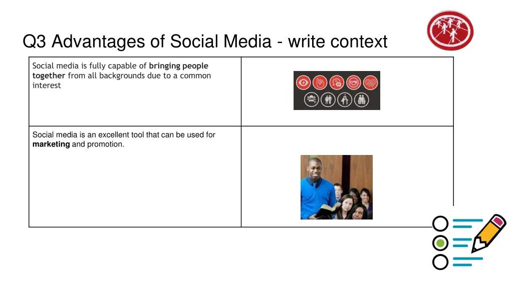 q3 advantages of social media write context 1