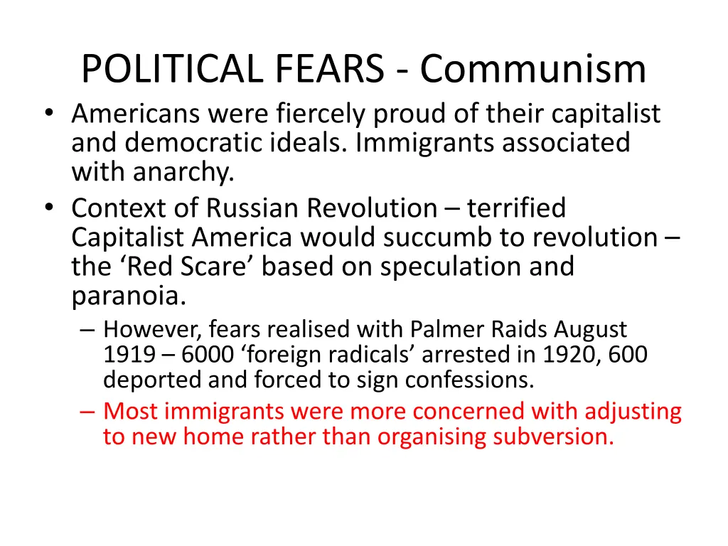 political fears communism americans were fiercely