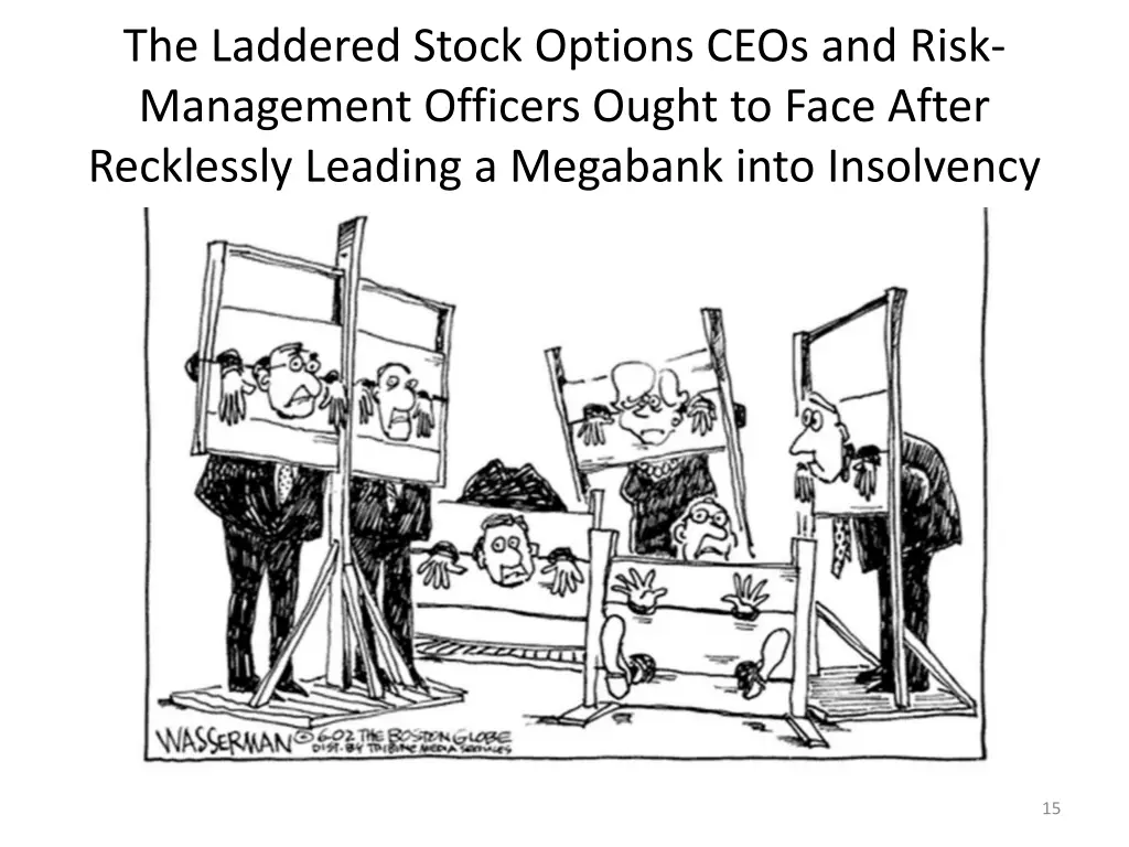 the laddered stock options ceos and risk