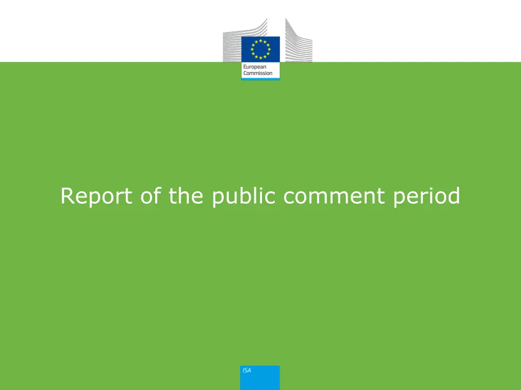 report of the public comment period