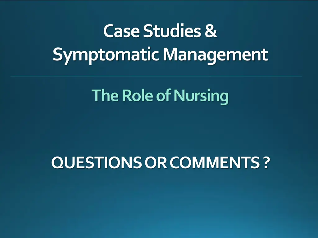 case studies symptomatic management 1