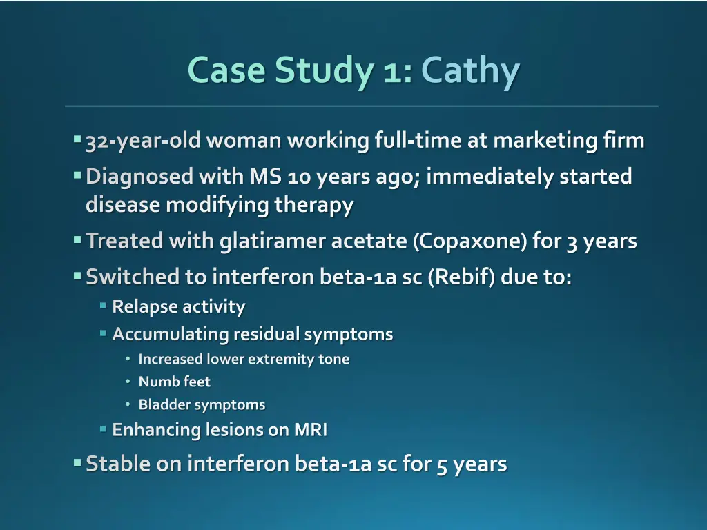 case study 1 cathy