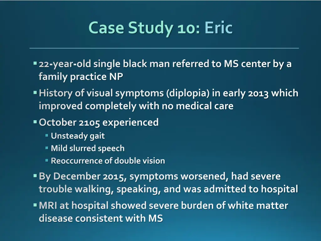 case study 10 eric