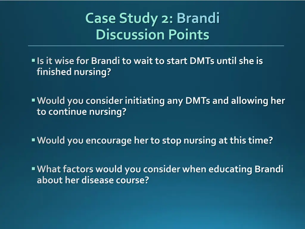 case study 2 brandi discussion points