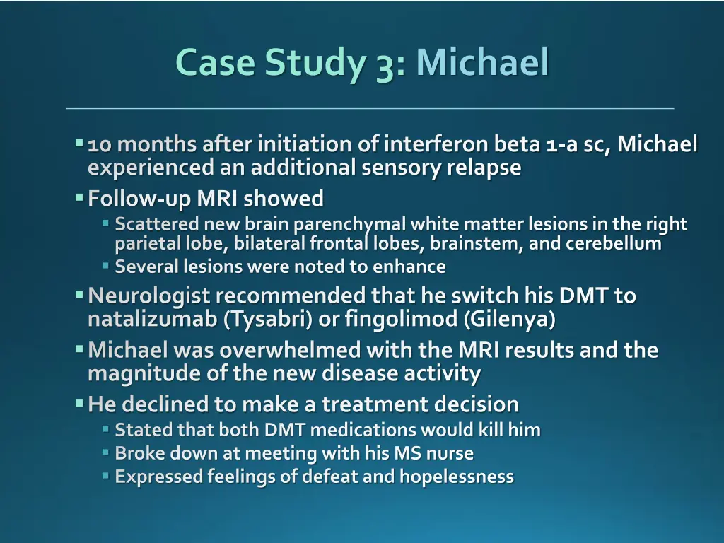 case study 3 michael 1