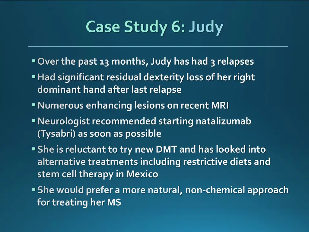 case study 6 judy 1