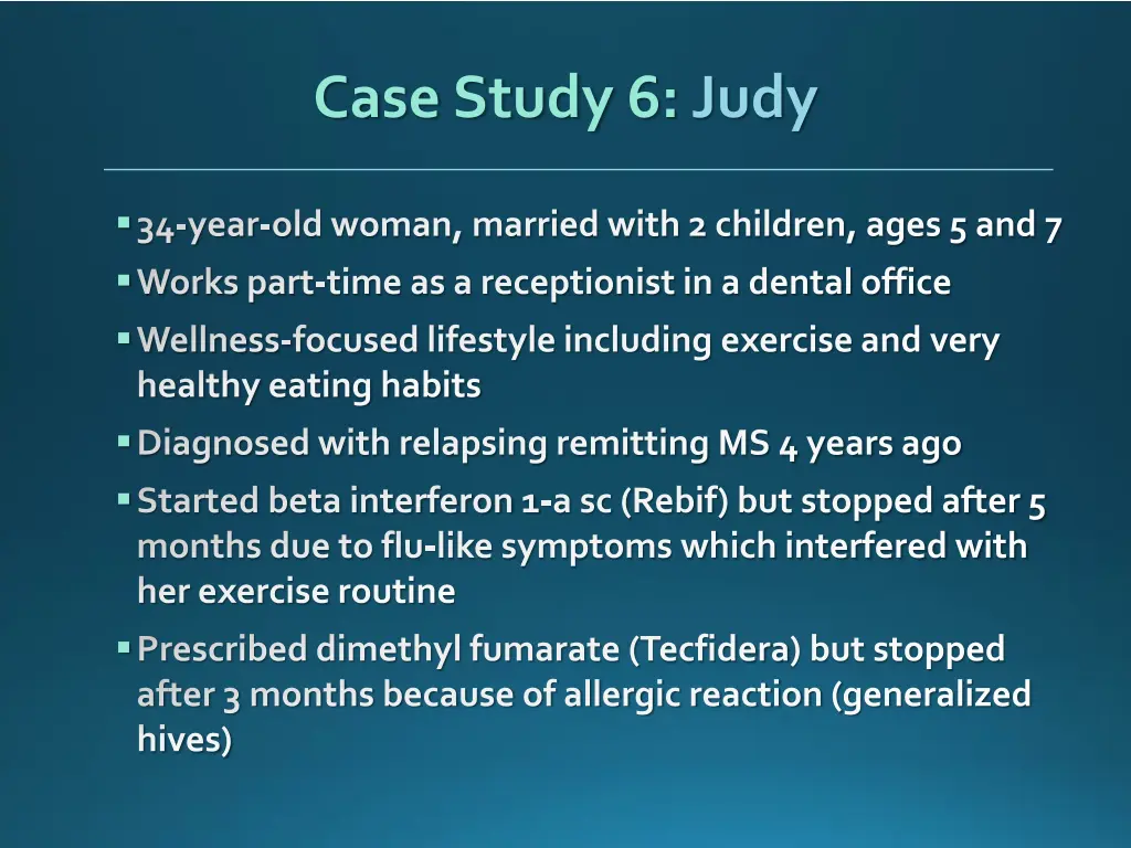 case study 6 judy