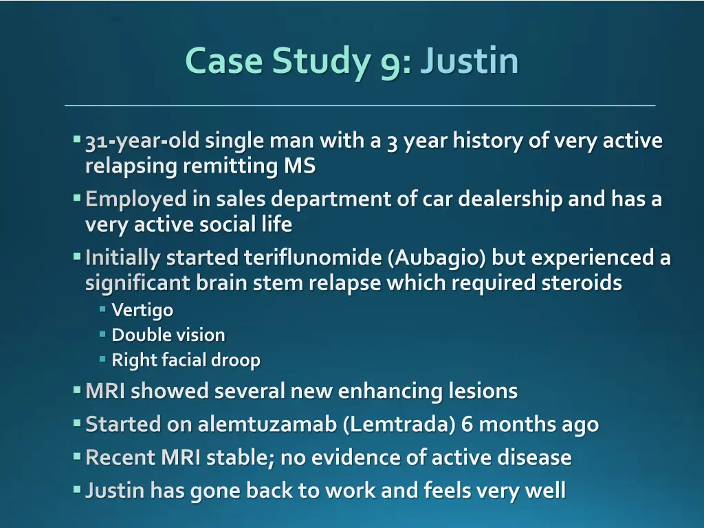 case study 9 justin