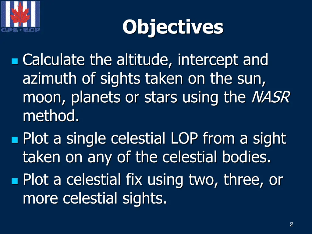 objectives