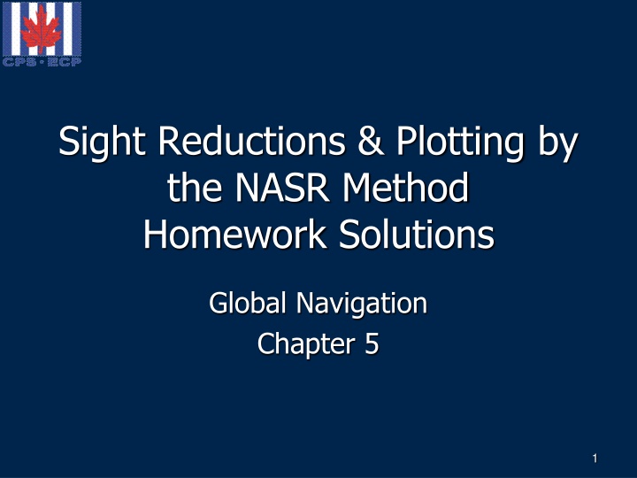 sight reductions plotting by the nasr method