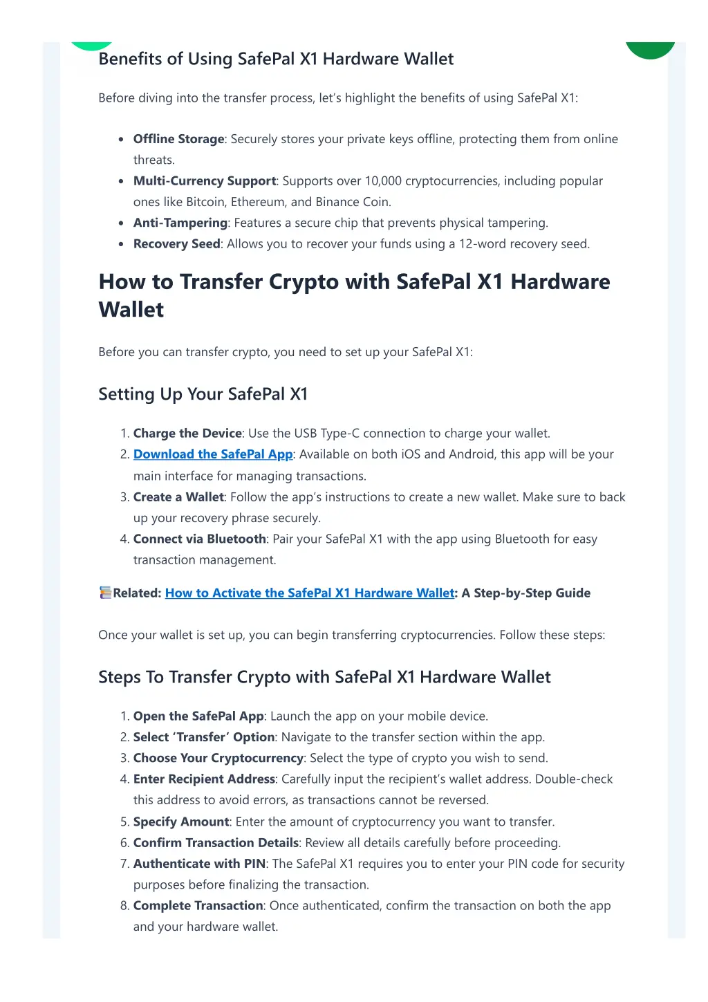 benefits of using safepal x1 hardware wallet