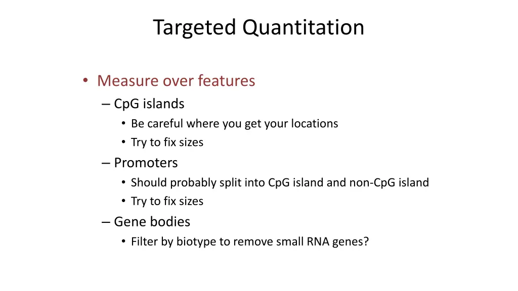 targeted quantitation