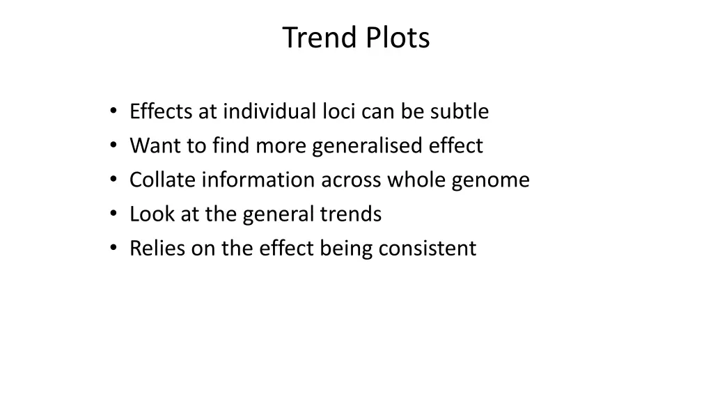 trend plots