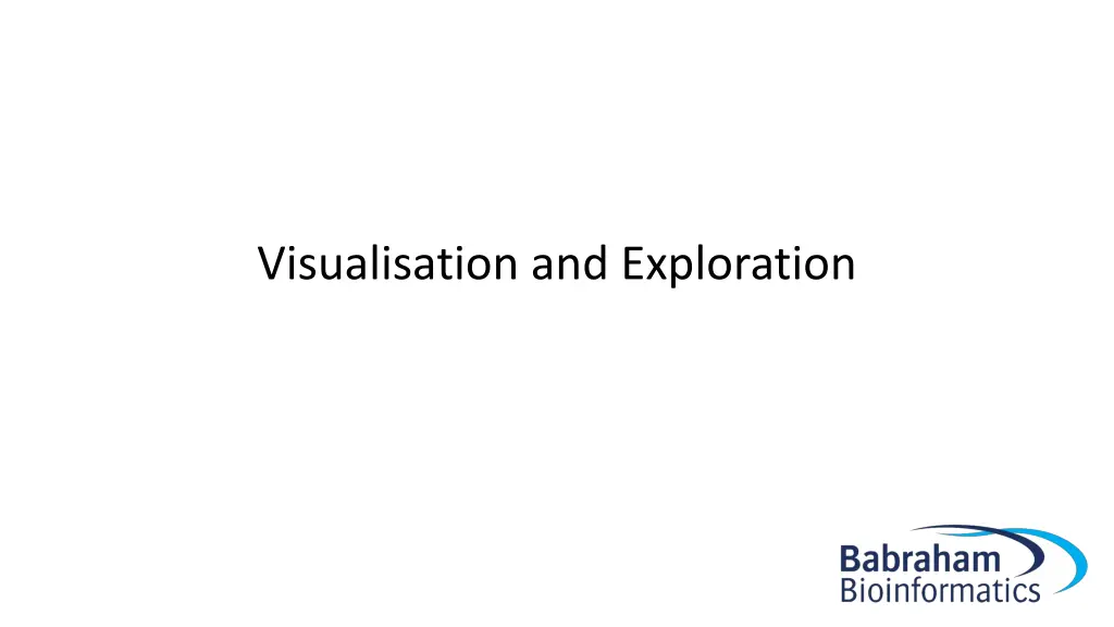 visualisation and exploration