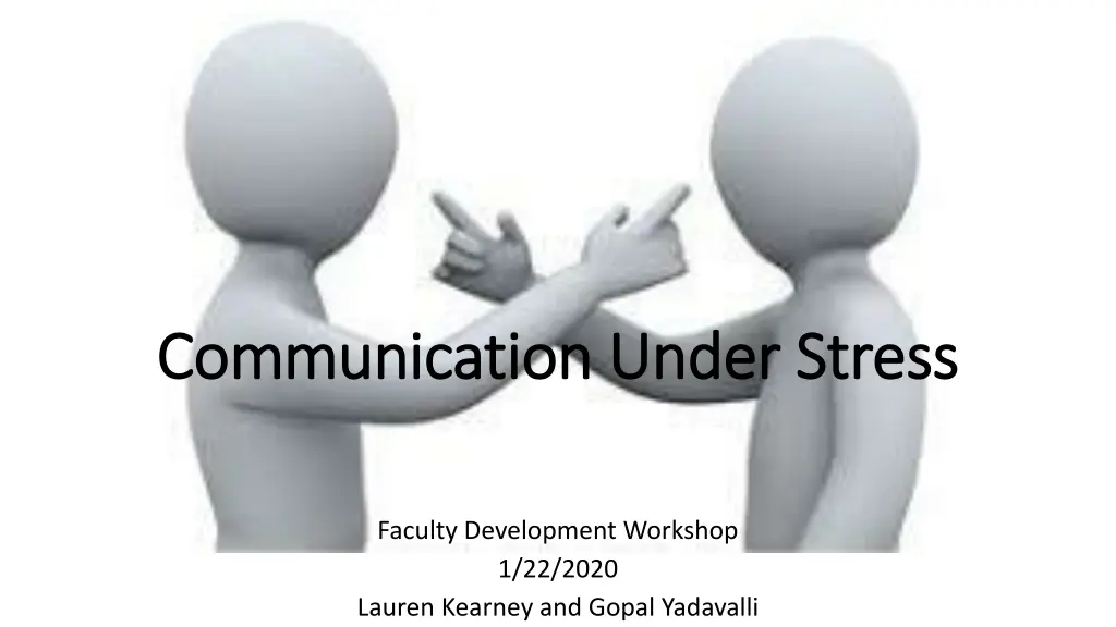 communication under stress communication under 1