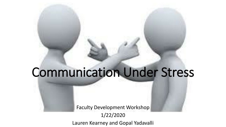 communication under stress communication under