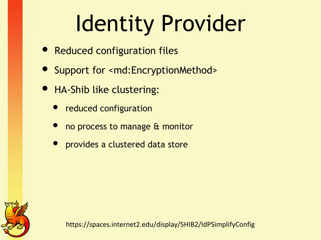 identity provider reduced configuration files