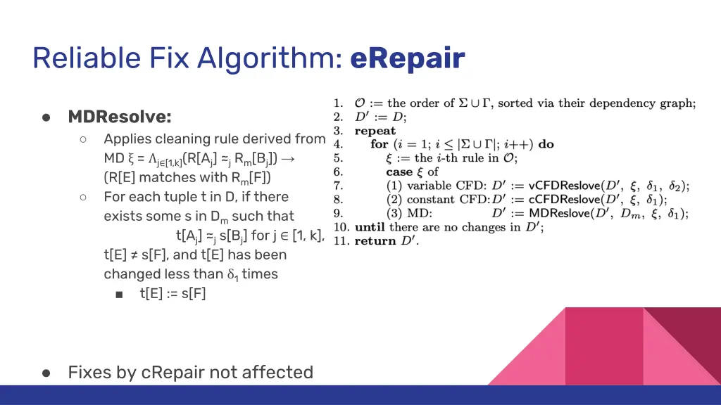 reliable fix algorithm erepair 3