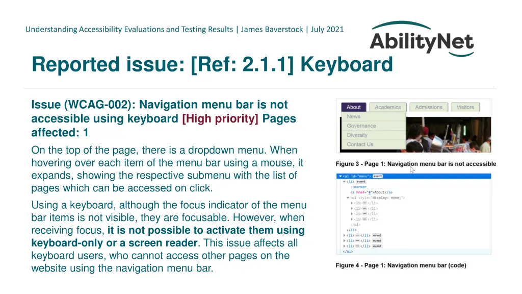 understanding accessibility evaluations 20