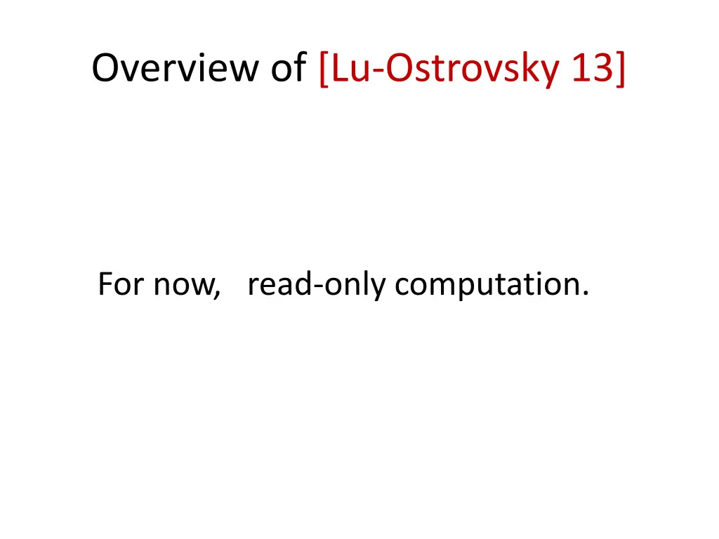 overview of lu ostrovsky 13