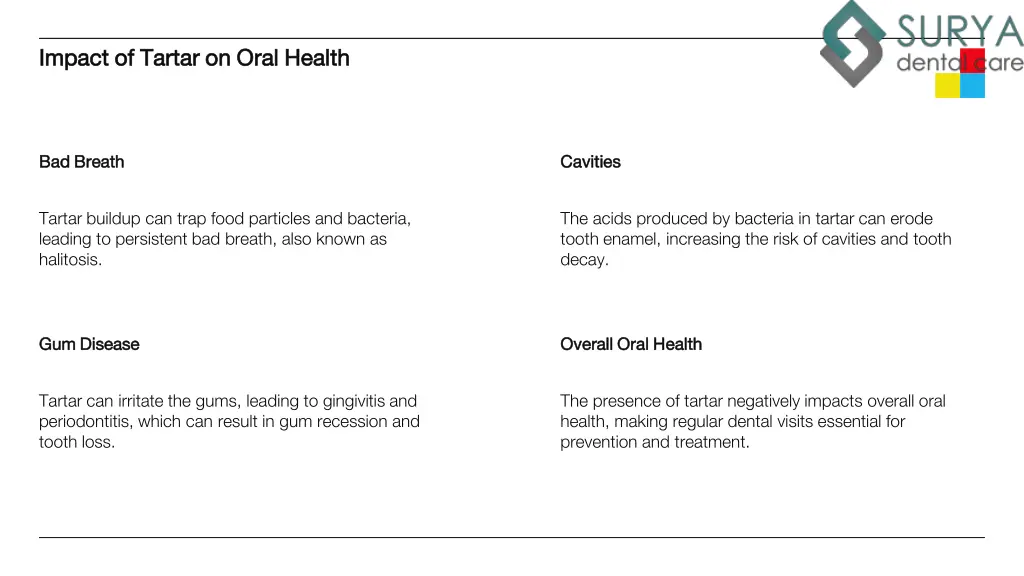 impact of tartar on oral health impact of tartar