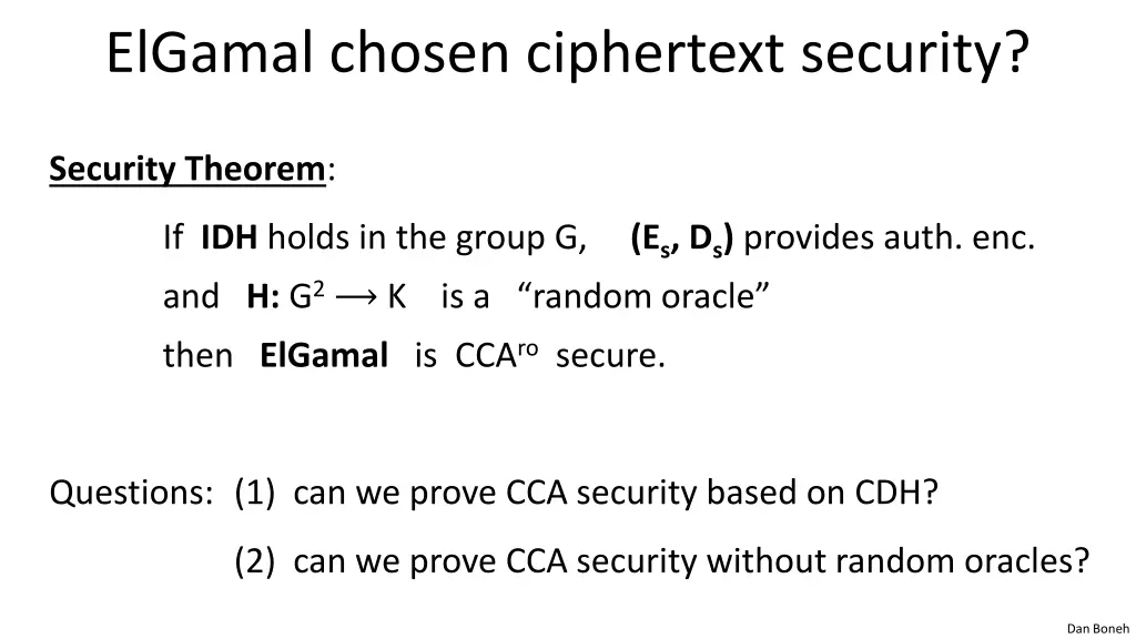 elgamal chosen ciphertext security 1