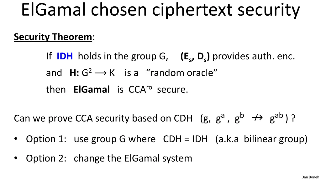 elgamal chosen ciphertext security 2