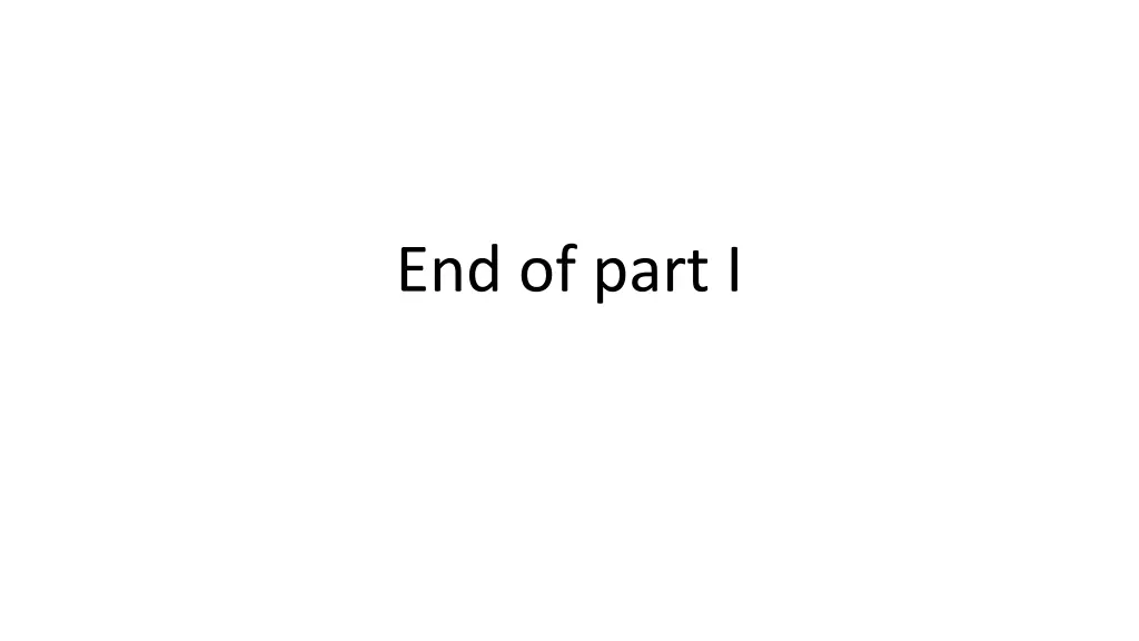 end of part i