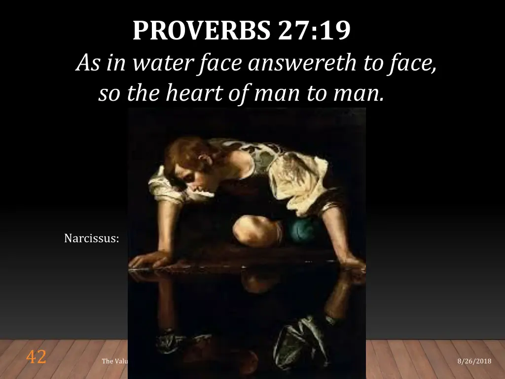 proverbs 27 19 as in water face answereth to face