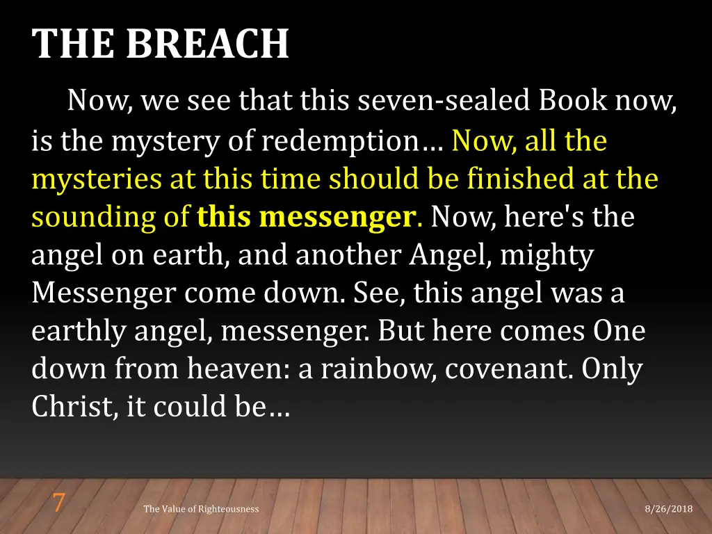 the breach now we see that this seven sealed book