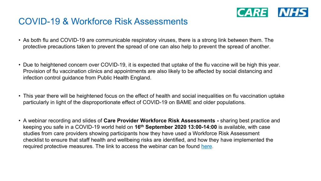 covid 19 workforce risk assessments